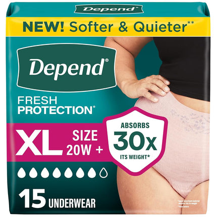 Depend FIT-FLEX Incontinence Underwear for Women, 