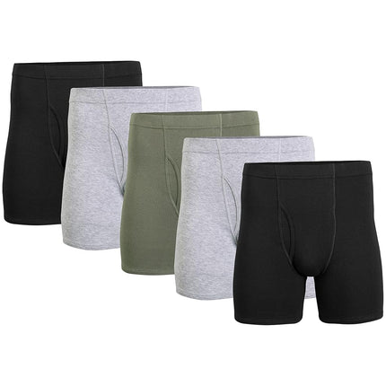 Gildan Men's Underwear Covered Waistband Boxer Bri