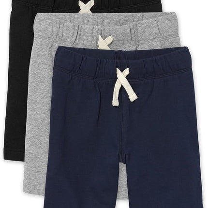 The Children's Place Pantalones Cortos de Felpa Francesa para Niños, Paquete de 3, Varios Colores, 14