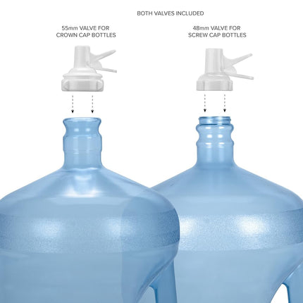 Brio Metal Plated 3-5 Gallon Water Jug Stand and 2 Dispenser Valves, Rust-Resistant Non Slip Water Stand