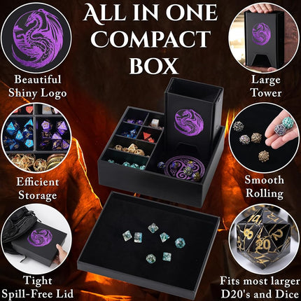 Soar Forge All-in-One Game Roamer - Dice Tray & Tower for DND and RPG