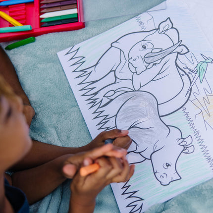 Melissa & Doug Jumbo Coloring Pad (11 x 14 pulgadas) - Animales, 50 dibujos