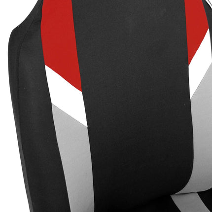 FH Group Front Set Cloth Car Seat Cover for Bucket Seats, 1-Piece Seat Cover, Universal Fit, Airbag Compatible, Car Seat Covers for SUV, Van, Red