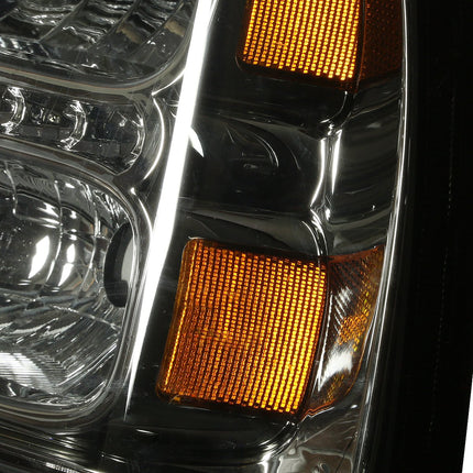 DNA MOTORING LED DRL Headlamps Headlight Assembly Compatible With 05-07 Ford F250-350 F450 F550SD, Smoked/Amber, HL-OH-FSD05-LED-SM-AM