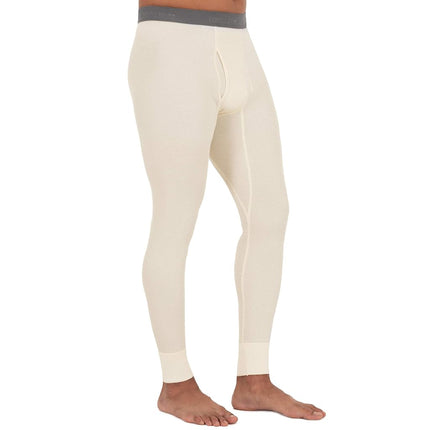 Fruit of the Loom Men's Recycled Premium Waffle Thermal Underwear Long Johns (1, 2, 3, and 4 Packs) Pajama Bottom, Natural, M UK