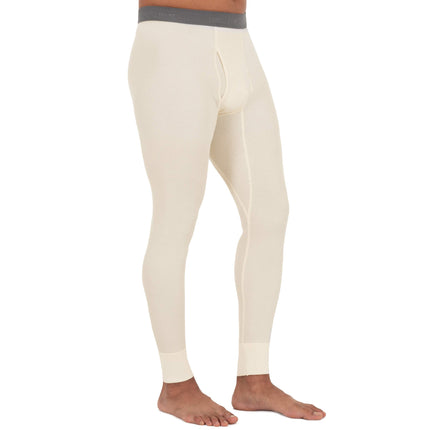 Fruit of the Loom Men's Recycled Premium Waffle Thermal Underwear Long Johns Bottom (1, 2, 3, and 4 Packs) Pajama, Natural, 5X-Large