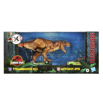 Transformers Generations Colaborativo: Jurassic Park Mash-Up Tyrannocon Rex y Autobot JP93, de 8 años en adelante