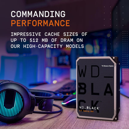 WD_BLACK 4 TB HighPerformance 3.5" Internal Gaming Hard Drive, 7200 RPM Class, SATA 6 GB/s, 256MB Cache