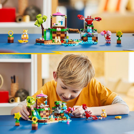 LEGO Sonic the Hedgehog Amy's Animal Rescue Island Playset, Buildable Toy with 6 Characters including Amy & Tails Figures, Gifts for Kids, Boys & Girls 7 Plus Years Old 76992