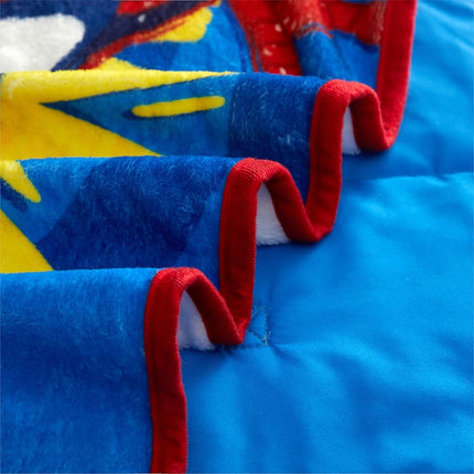 Idea Nuova Amazing Toddler Quilted Nap Mat with Built in Blanket and Pillow, 20" Wx46 L, Spidey and Friends