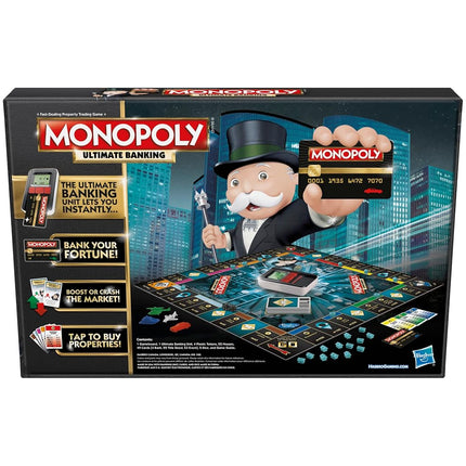 Monopoly Ultimate Banking Edition Board Game for Families and Kids Ages 8 and Up, Electronic Banking Unit (Amazon Exclusive)