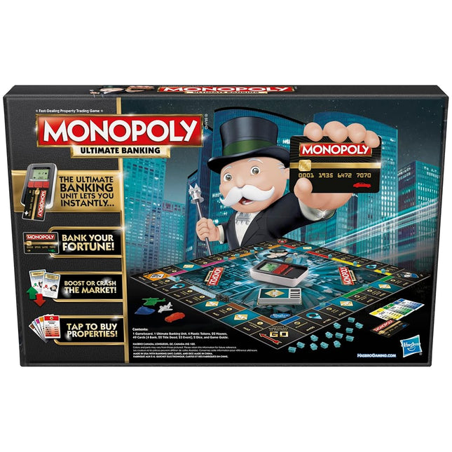 Monopoly Ultimate Banking Edition Board Game for Families and Kids Ages 8 and Up, Electronic Banking Unit (Amazon Exclusive)