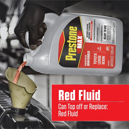 Prestone MAX Asian Red 50/50 Antifreeze Car Coolant, Pack of 1
