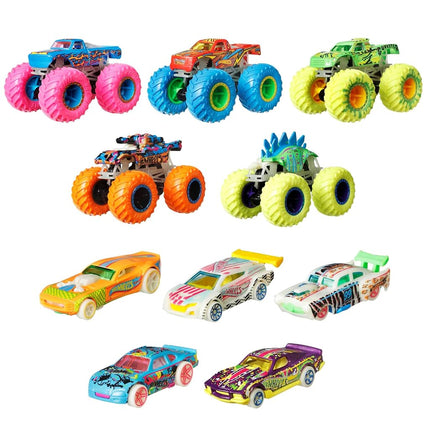 Hot Wheels Toy Monster Trucks Glow-in-the-Dark Col