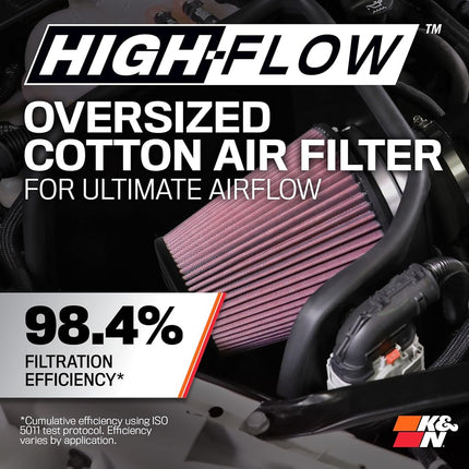 K&N 57-3021-1 Washable and Reusable Car Performance Intake Kit