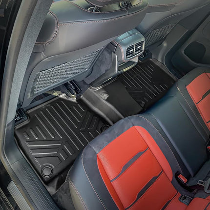 SMARTLINER Custom Fit Floor Mats 2 Rows and Cargo Liner Behind 2nd Row Set Black 2020 Mercedes-Benz GLE-Class 5 Passenger