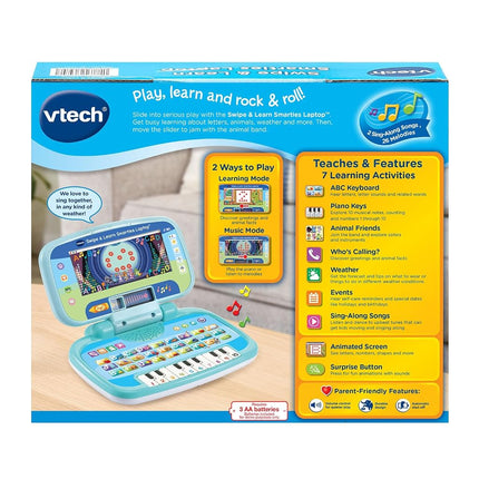 VTech Swipe and Learn Smarties Laptop, Blue