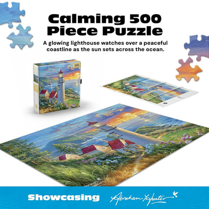Buffalo Games – 500 Piece Jigsaw Puzzle - Evening Watch - Abraham Hunter - Premium Gold Collection Giftable Puzzle for Adults – Precision-Cut Pieces, Beautiful Artwork