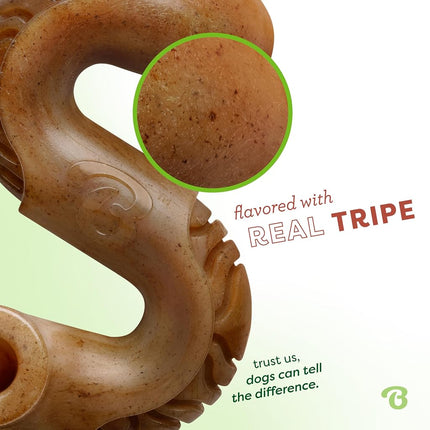 Benebone Tripe Bone Durable Dog Chew Toy for Aggressive Chewers, Real Tripe, Made in USA (Medium)