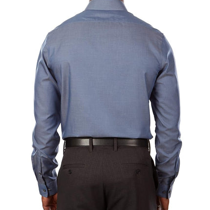 Calvin Klein Men's Dress Shirt Slim Fit Non-Iron Herringbone - Multi - 14" Neck 32"-33" Sleeve