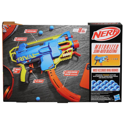 Nerf Rival Challenger MXXIV-1200 Motorized Blaster, Curved 12 Round Magazine, 18 Nerf Rival Accu-Rounds, Gifts for Teens