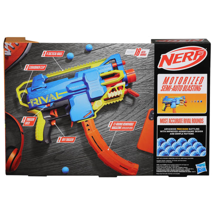 Lanzador Motorizado Nerf Rival Challenger MXXIV-1200, Cargador Curvo de 12 Balas, 18 Balas Nerf Rival Accu-Rounds, Regalos para Adolescentes