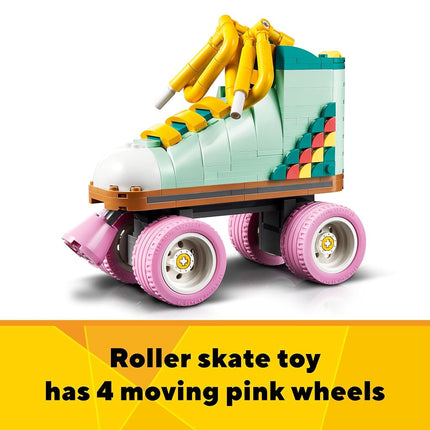 LEGO Creator 3in1 Retro Roller Skate Toy - Transforms into a Mini Skateboard or Boom Box Radio, Creative Gift for 8+ Year Old Girls & Boys - 31148