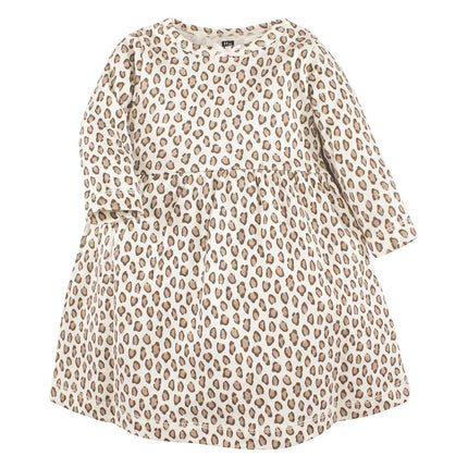 Vestidos de algodón para bebé Hudson Baby, rosa leopardo, 12-18 meses