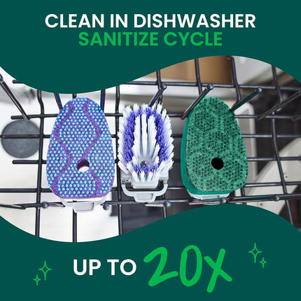 Scotch-Brite Dishwands: soap control scrub dots heavy duty dishwand (Green)