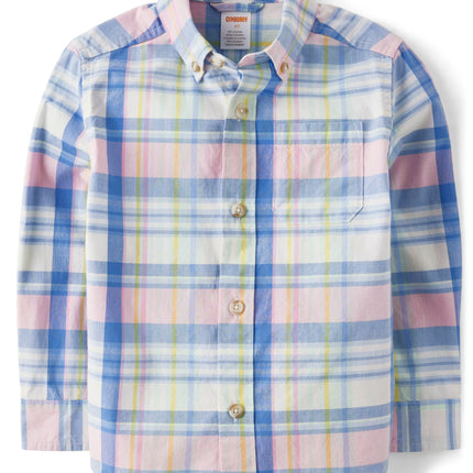 Gymboree Boys' and Toddler Long Sleeve Button Up S