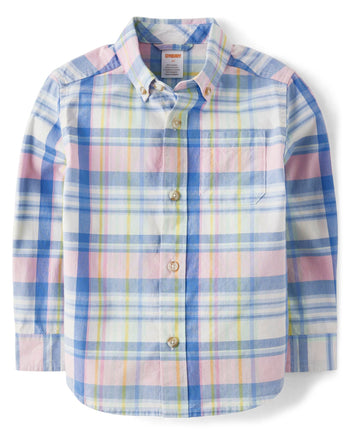Gymboree Boys' and Toddler Long Sleeve Button Up S