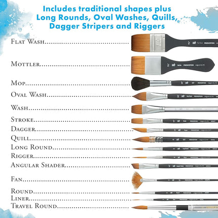 Princeton Aqua Elite NextGen Artist Travel Brush, Series 4850 Synthetic Kolinsky Sable for Watercolor, Round, Size 4