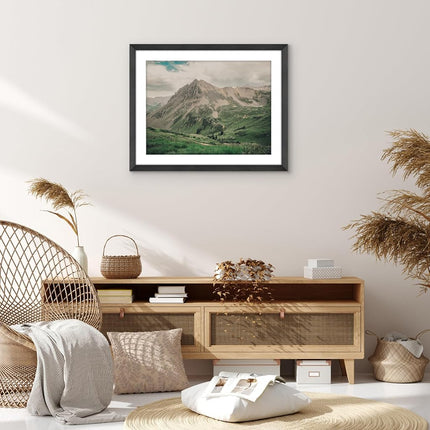 Americanflat 22x28 Poster Frame - Black Engineered Wood with Polished Plexiglass - Matted to 18x24 Photo Size - Hudson Collection - Wide Picture Frame for Wall Display - Black