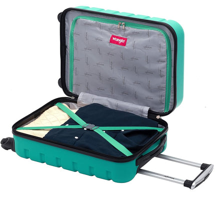 Wrangler Hardside Carry-on Spinner Luggage, Teal, Carry-On 20-Inch, Hardside Carry-on Spinner Luggage