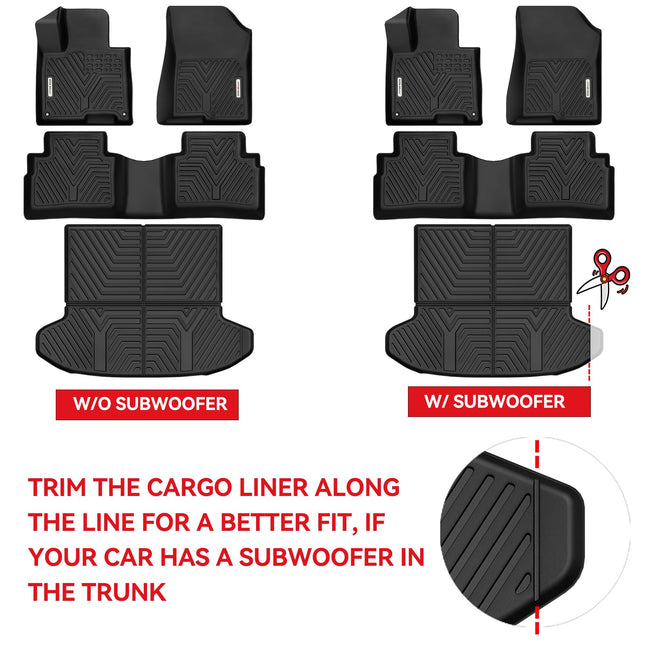 Tapis de sol YITAMOTOR pour Kia Sportage (non hybride) 2023-2025, 2026 EX/LX/SX/X-Line SANS pack technologique, tapis en caoutchouc TPE sur mesure toutes saisons, accessoires Kia Sportage, jeu complet de revêtements de sol, noir