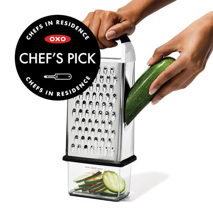 OXO Good Grips Box Grater,Silver/Black