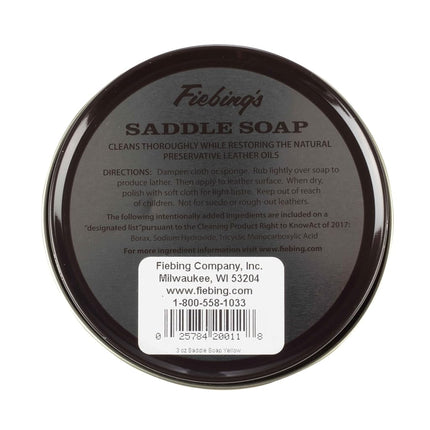 Fiebing's Saddle Soap, 3.5 oz, Yellow