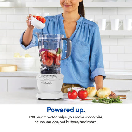 nutribullet® Blender Combo Grand Format 1200W – Blanc Mat