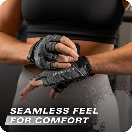 Harbinger Pro Gloves 3.0 - High Performance Training Gloves, Enhanced Grip, Breathable 4-Way Stretch, Adjustable Wrist Closure, Women's