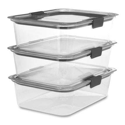 Rubbermaid 2108407 Food Storage Containers, BPA-Free Plastic 9.6 Cup, 2-Pack Clear