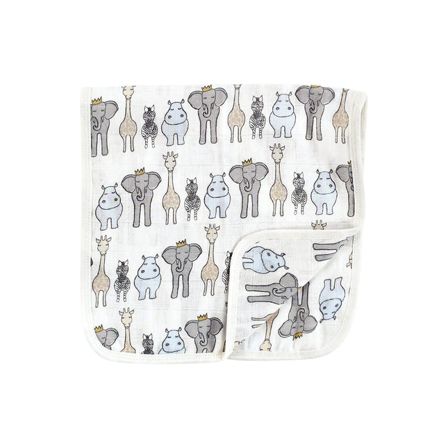 Hudson Baby Unisex Baby Muslin Burp Cloth 7pk, Royal Safari, One Size