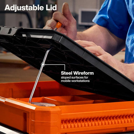 Klein Tools 54826MB MODbox Tray Work Top, Portable Worktop Surface, Multi-Use Workbench Top, Stainless Steel, Modular Work Surface