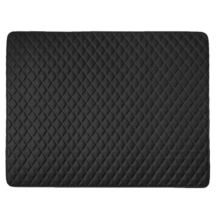 FH Group F16501BLACK-32 Tapis de coffre de voiture de luxe en similicuir ultra résistant à motif losanges, de couleur noire, s'adapte à la plupart des voitures, SUV et camions, 81,3 cm