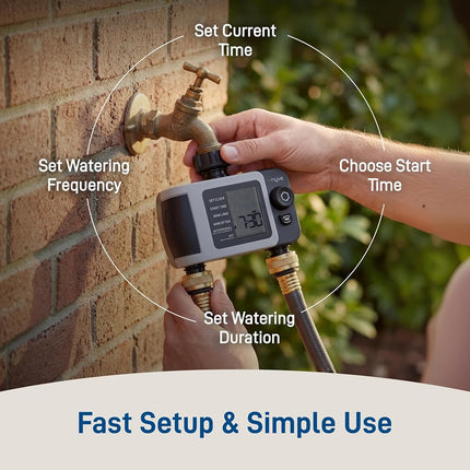Orbit Sprinkler, Gray, Add-on 2 Outlet Timer