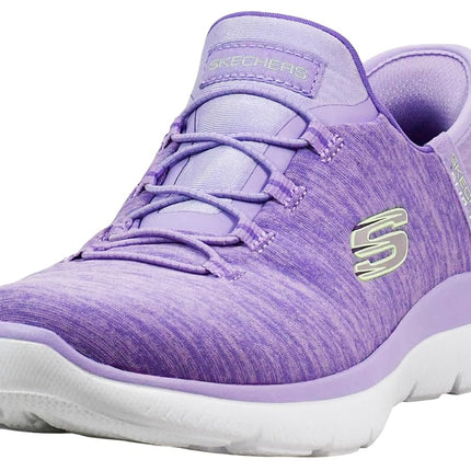 Skechers Women's Summits Dazzling Haze Hands Free Slip In Sneakers, Lavender, 8