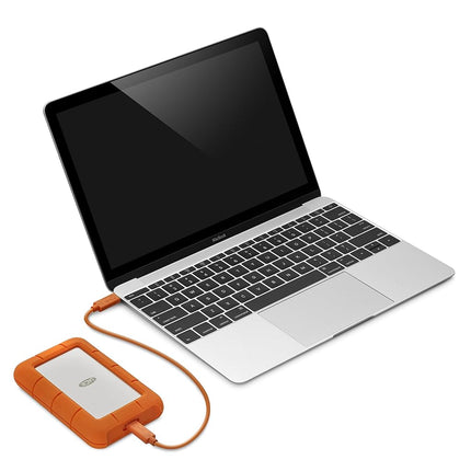 LaCie Rugged USB-C 5 TB, resistente a golpes, disco duro externo portátil USB-C de 2,5 pulgadas, para Mac y Windows, recuperación de datos Rescue incluida