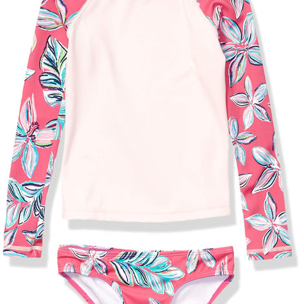 Kanu Surf Girls' Long Sleeve Rashguard UPF 50+ Two