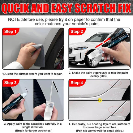 COSLAKE Car Touch Up Paint(Mineral White Metallic(A96)) for BMW