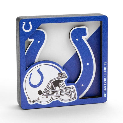 YouTheFan NFL Indianapolis Colts 3D Logo Series Magnets