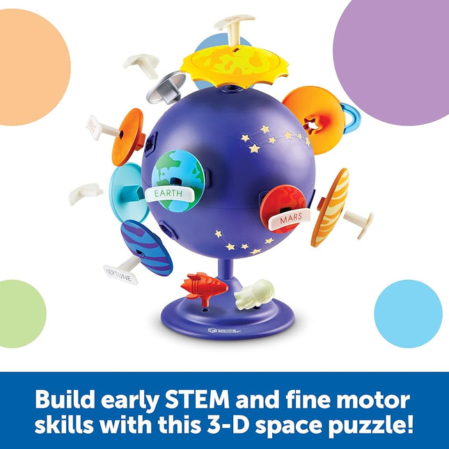 Learning Resources Solar System Puzzle Globe, STEM Toys for Kids, Space Décor, Educational Toy, 21 Pieces, Age 3+